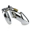 cage de chastete steel padlock 12 x 35cm 2