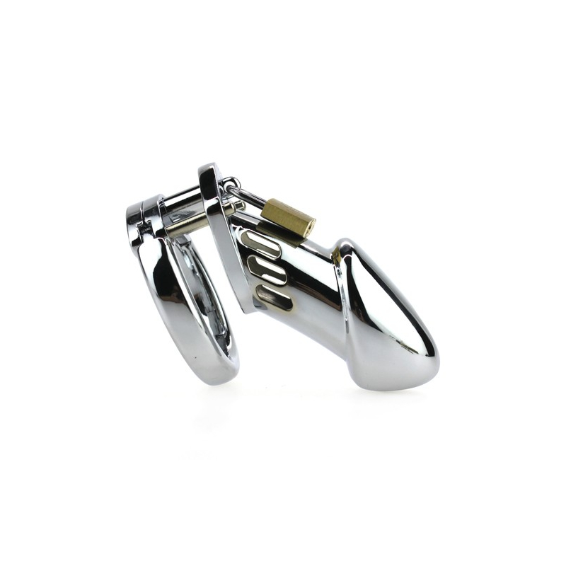 cage de chastete steel padlock 12 x 35cm 2