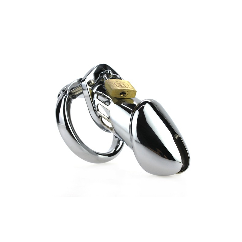 cage de chastete steel padlock 12 x 35cm 3