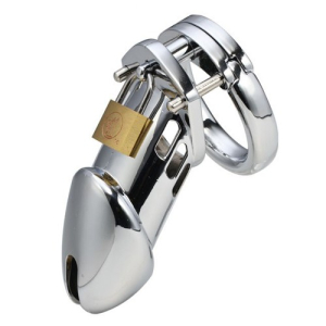 cage de chastete steel padlock 12 x 35cm