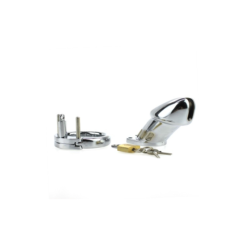 cage de chastete steel padlock 12 x 35cm 5