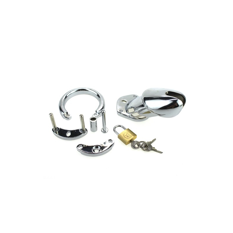 cage de chastete steel padlock 12 x 35cm 6