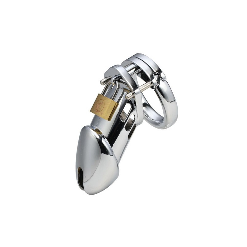 cage de chastete steel padlock 12 x 35cm