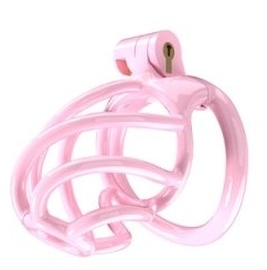 cage de chastete tortille m 7 x 34 cm rose