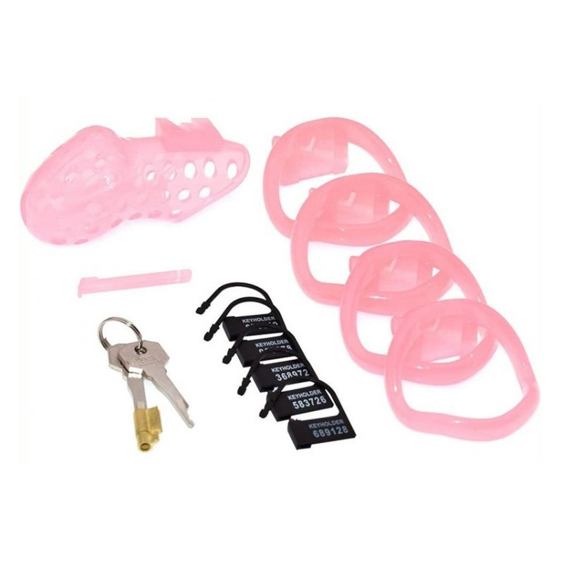 cage de chastete xguard 10 x 3cm rose 1
