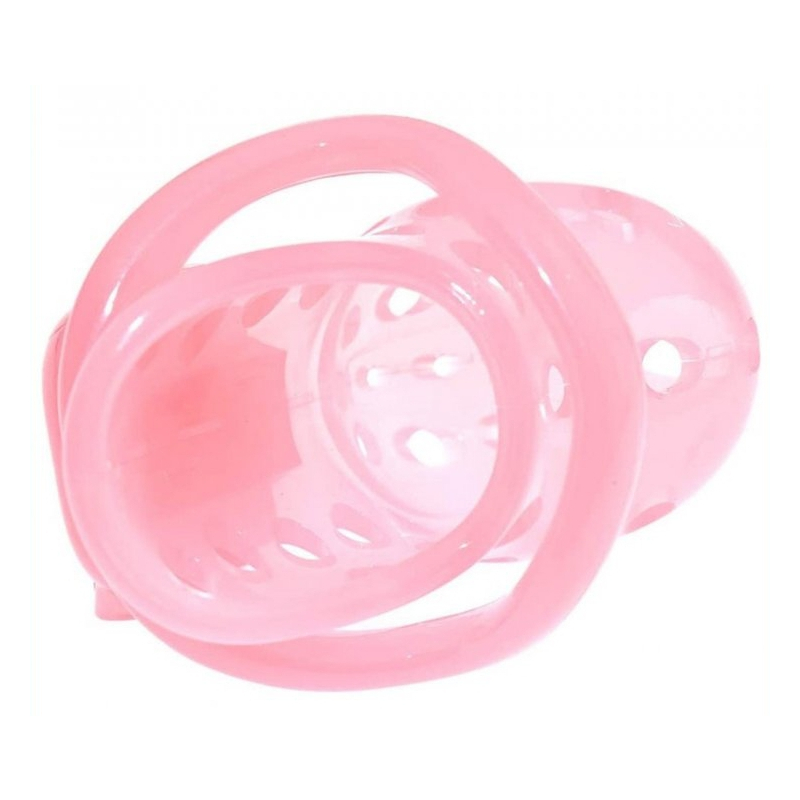 cage de chastete xguard 10 x 3cm rose 2