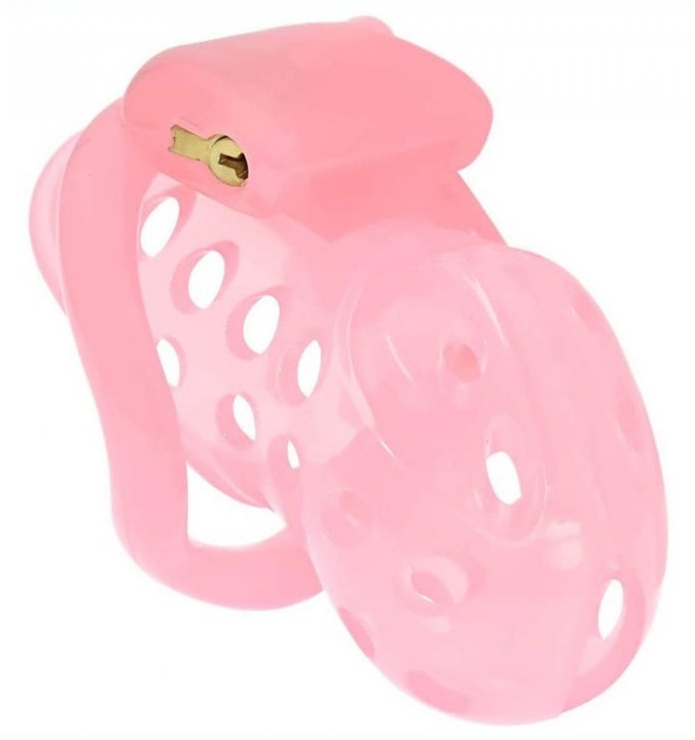 cage de chastete xguard 10 x 3cm rose