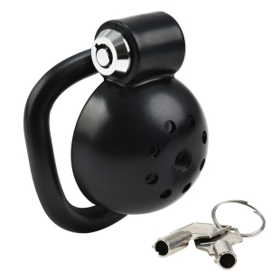 cage round lock 4 x 35 cm noire