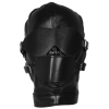cagoule avec masque et baillon blind mask gag noire ouch 3