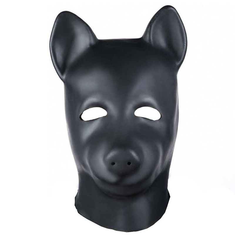 cagoule en latex sweety bear noire 2