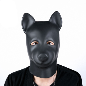 cagoule en latex sweety bear noire