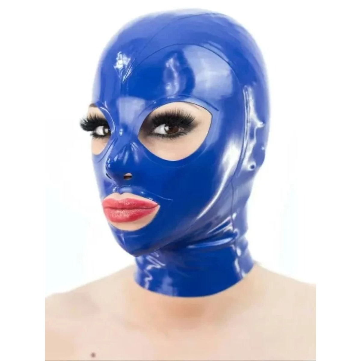 cagoule en latex texie bleu 1