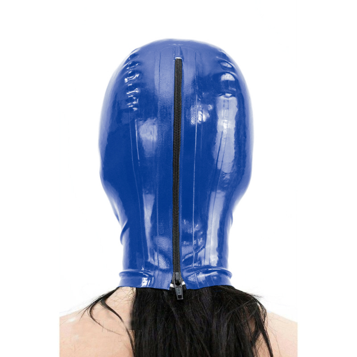 cagoule en latex texie bleu 3