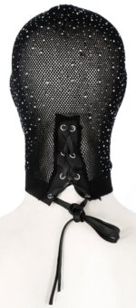 cagoule en resille avec strass diamands 5