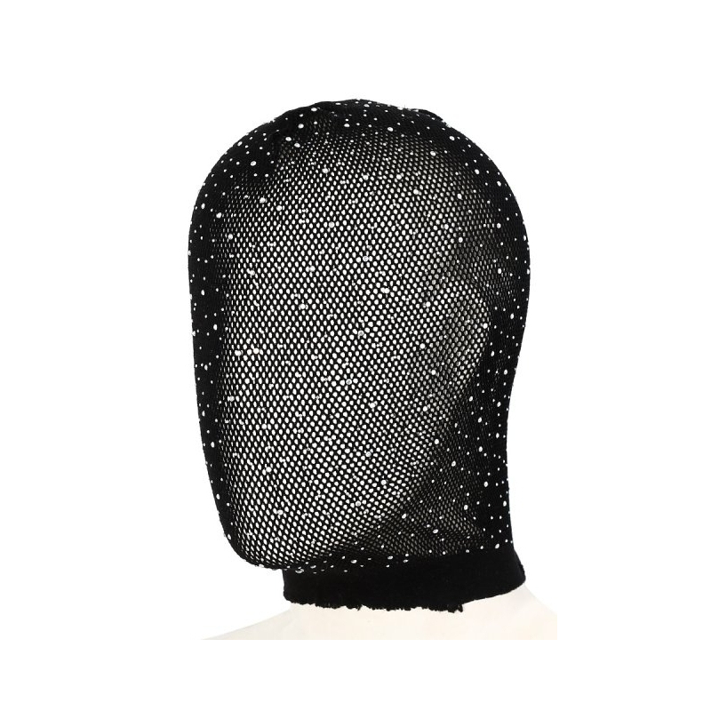 cagoule en resille avec strass diamands