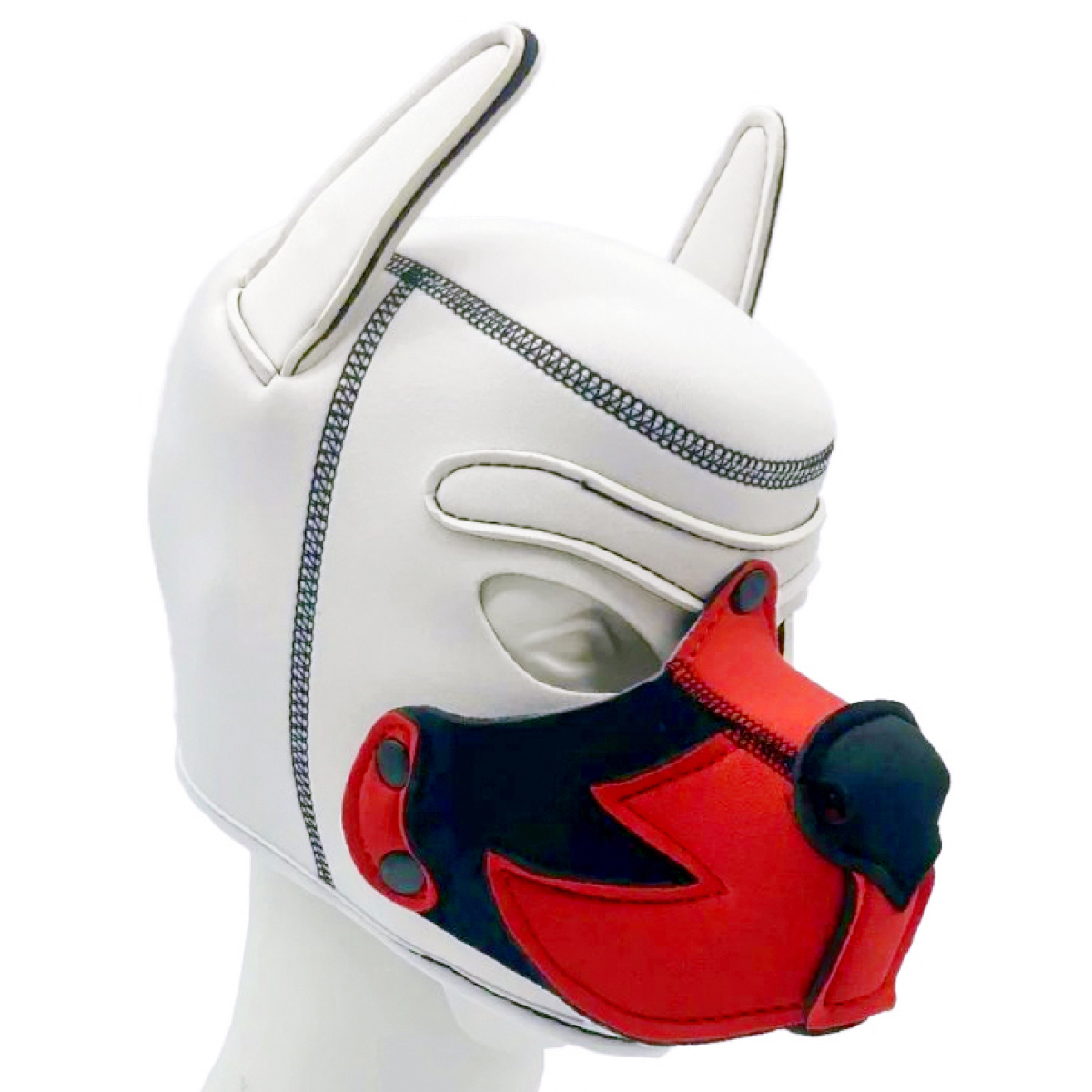 cagoule puppy fox neoprene blanc rouge