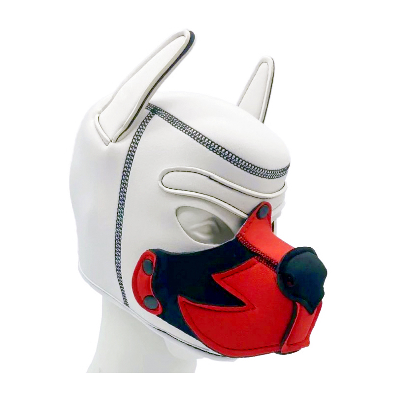 cagoule puppy fox neoprene blanc rouge
