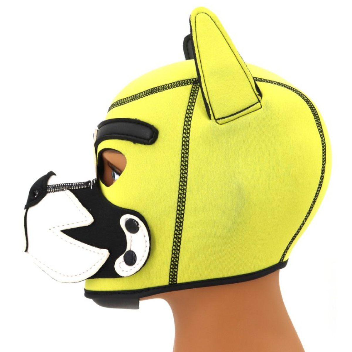 cagoule puppy fox neoprene jaune blanc 5