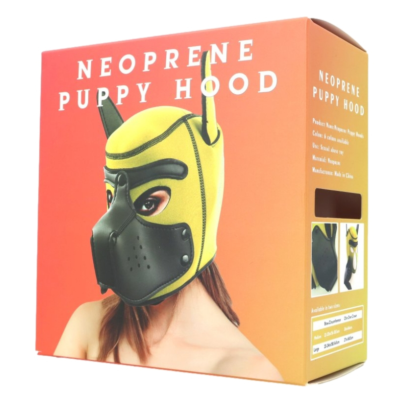 cagoule puppy fox neoprene jaune rouge 1