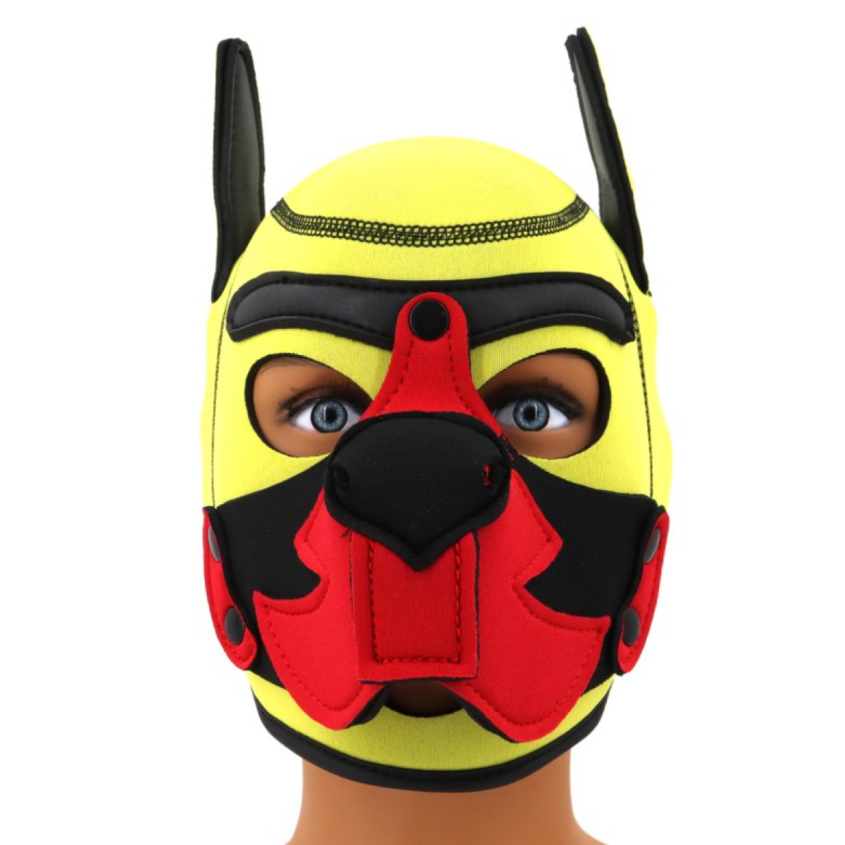 cagoule puppy fox neoprene jaune rouge 2