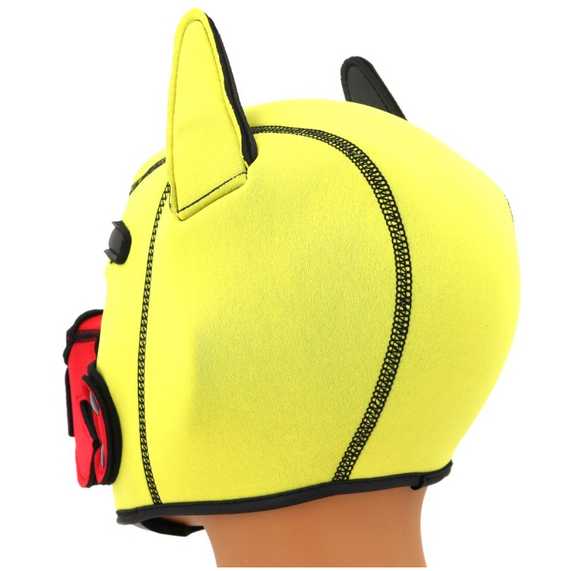cagoule puppy fox neoprene jaune rouge 3
