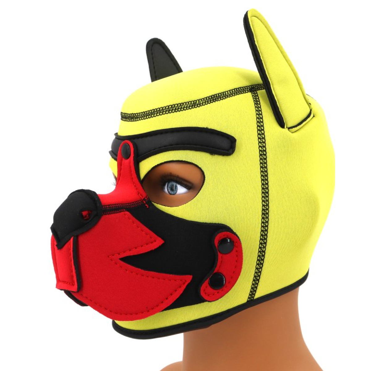 cagoule puppy fox neoprene jaune rouge 4