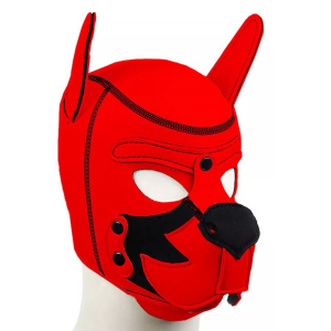cagoule puppy fox neoprene rouge noir