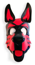 cagoule puppy hood noire et rouge 1