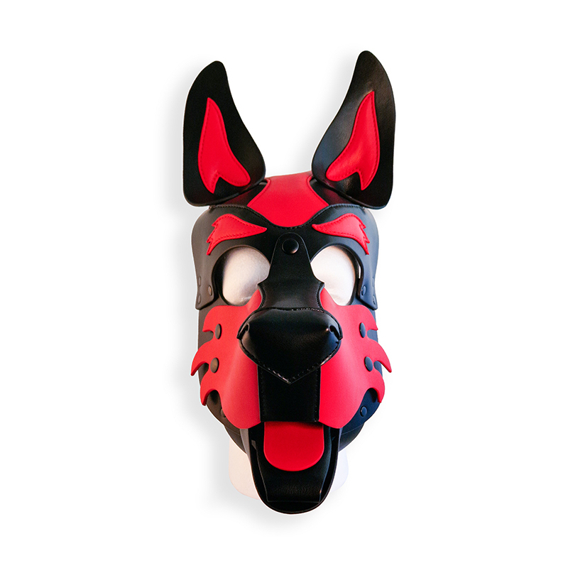 cagoule puppy hood noire et rouge 1
