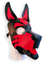 cagoule puppy hood noire et rouge