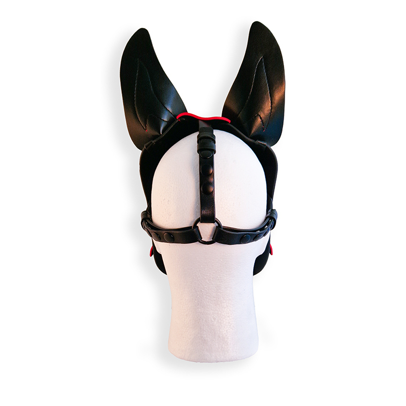 cagoule puppy hood noire et rouge 2