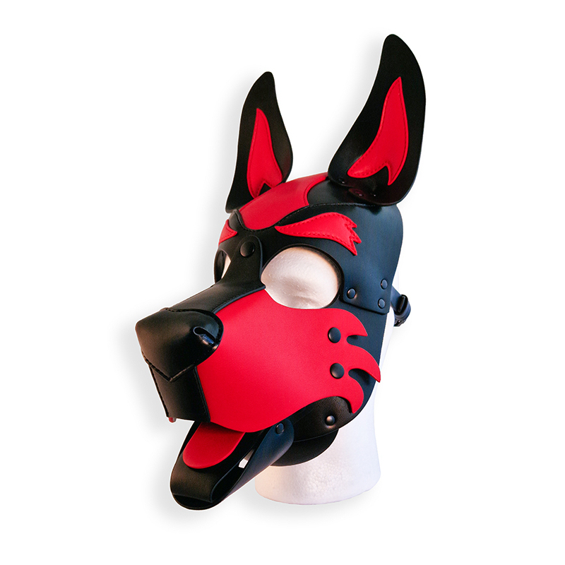 cagoule puppy hood noire et rouge 3