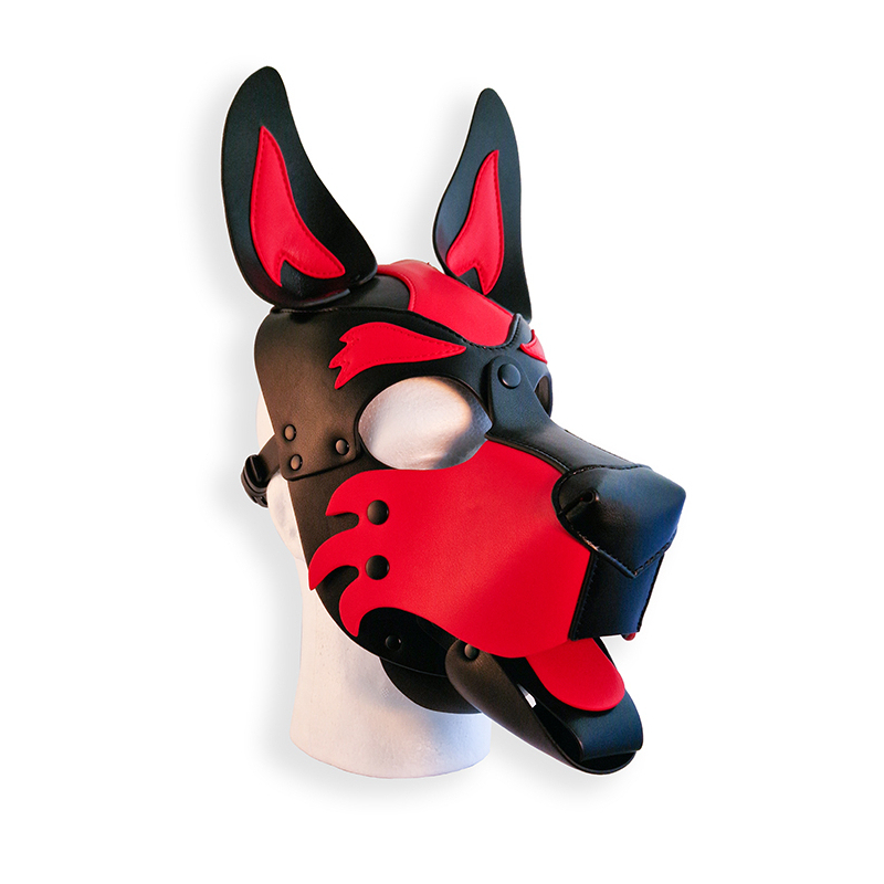 cagoule puppy hood noire et rouge