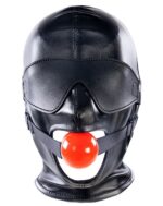 cagoule sm avec baillon et masque subfull noire 1