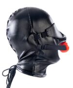 cagoule sm avec baillon et masque subfull noire 2