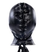 cagoule sm avec baillon et masque subfull noire 3