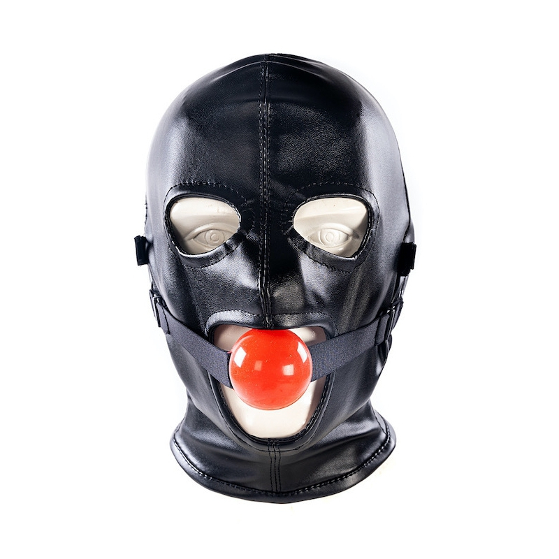cagoule sm avec baillon et masque subfull noire 4