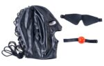 cagoule sm avec baillon et masque subfull noire 5