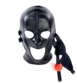 cagoule sm avec baillon et masque subfull noire 6