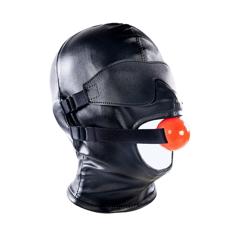 cagoule sm avec baillon et masque subfull noire