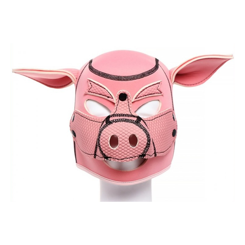 cagoule tete de cochon pig hood rose 1