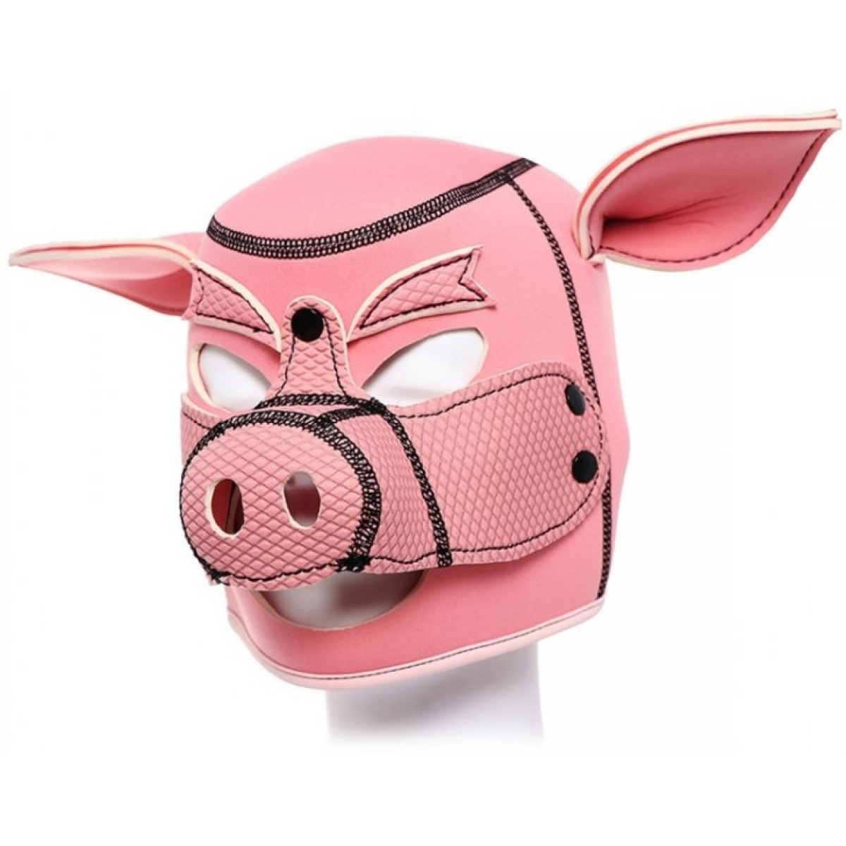 cagoule tete de cochon pig hood rose