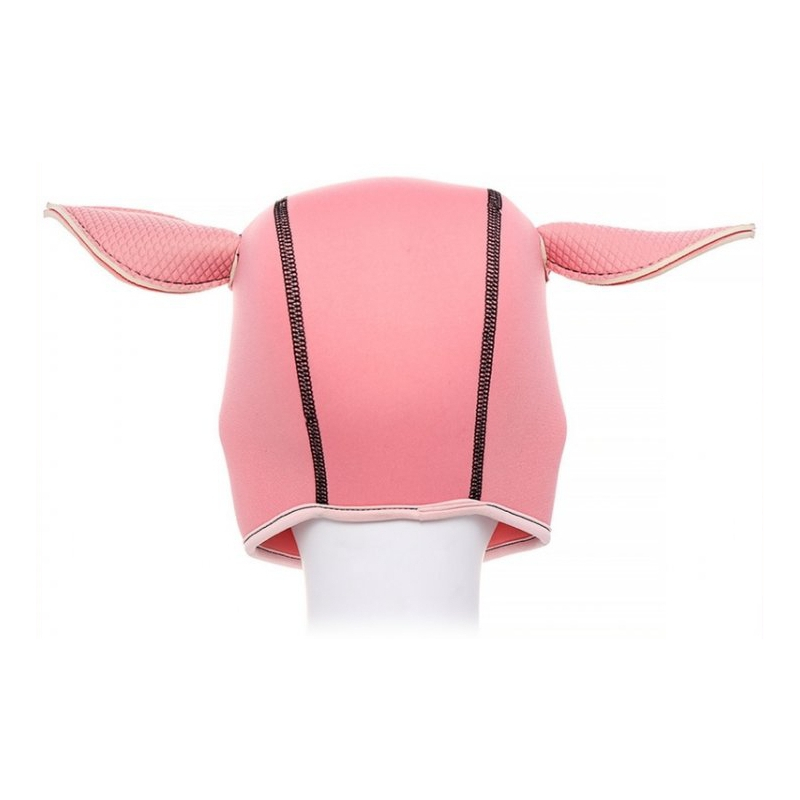 cagoule tete de cochon pig hood rose 2