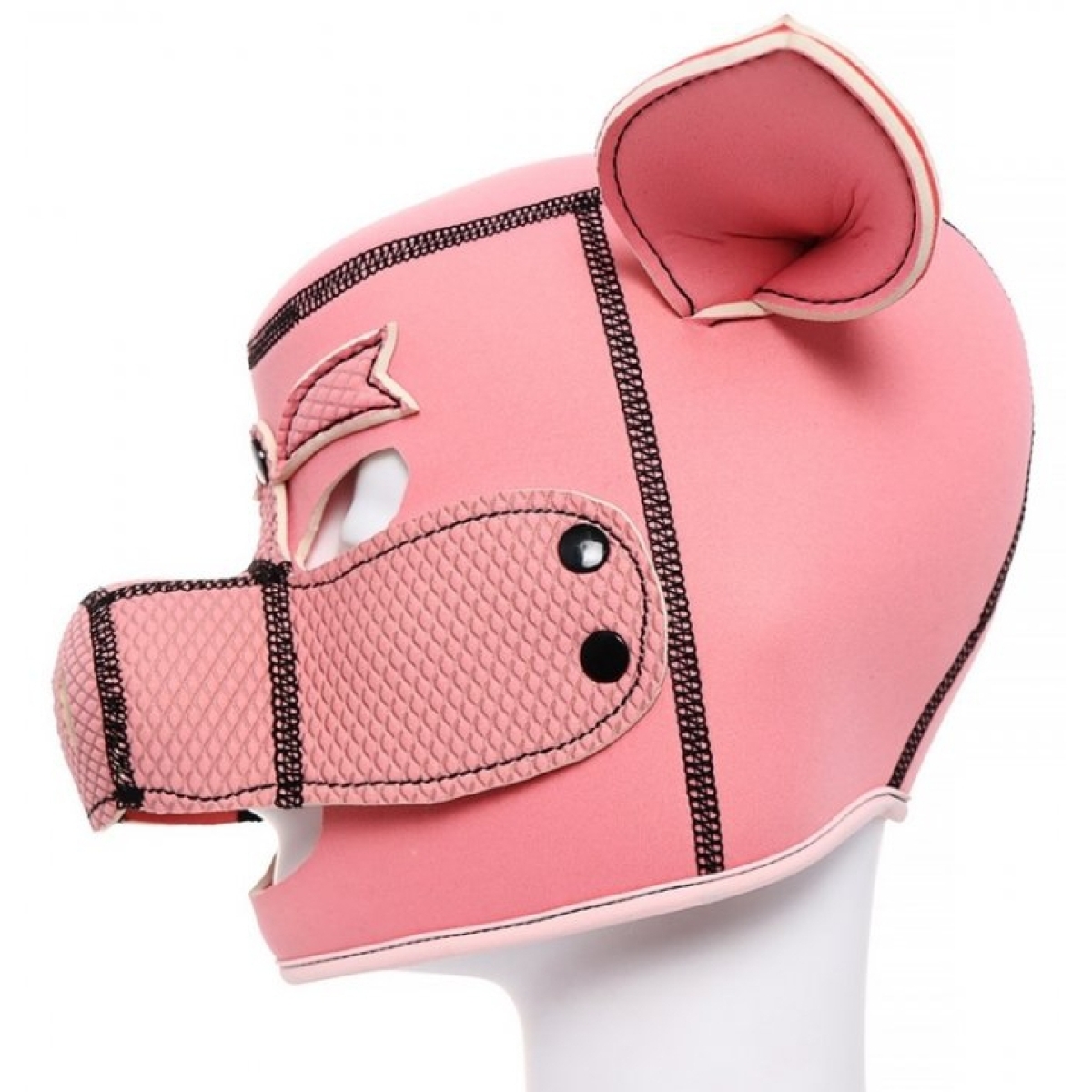 cagoule tete de cochon pig hood rose 3