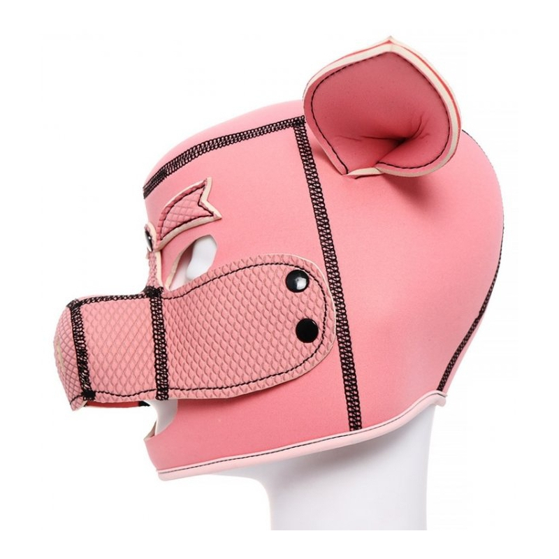 cagoule tete de cochon pig hood rose 3