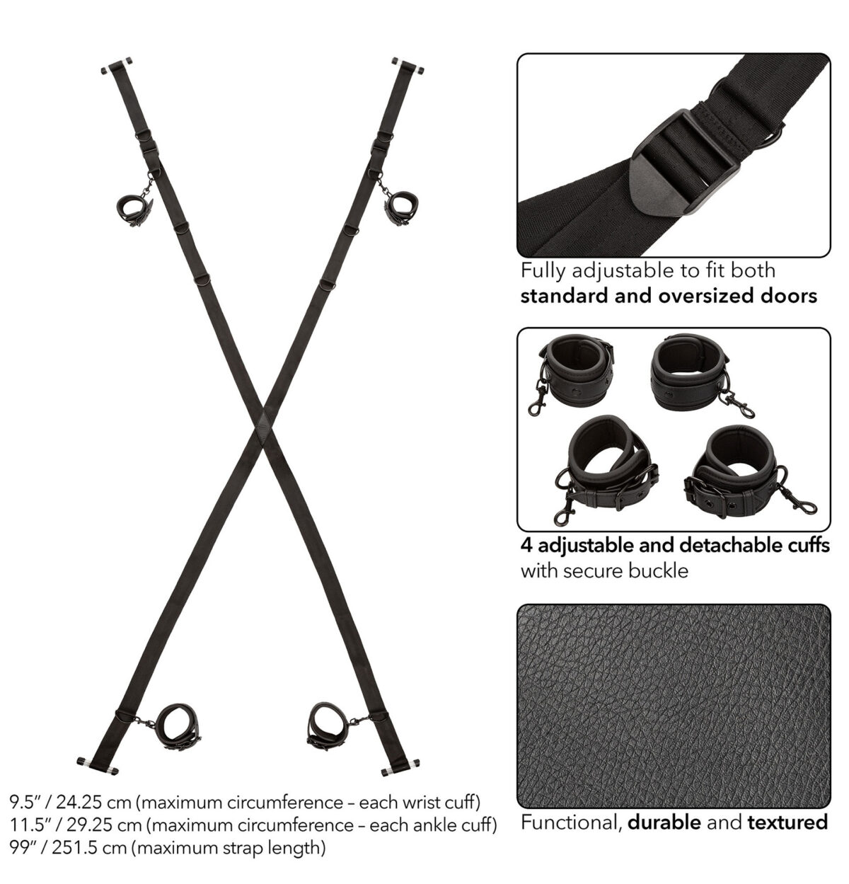 calexotics nocturnal over the door cross black 2