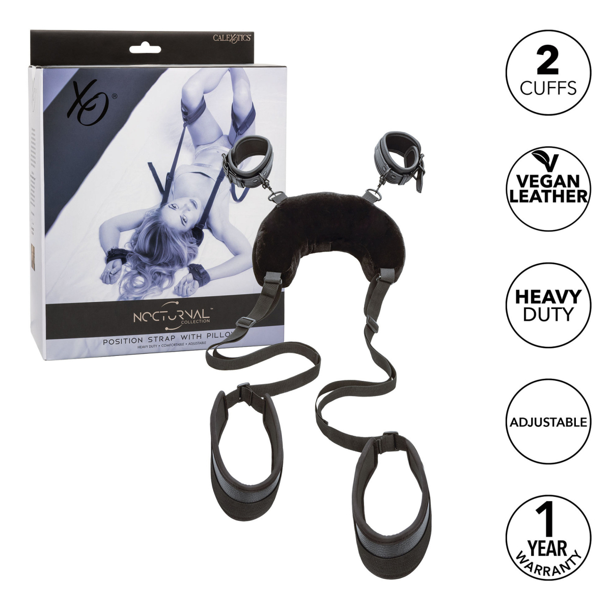 calexotics nocturnal position strap with pillow black 3