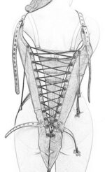 camisole strict leather fastens 3