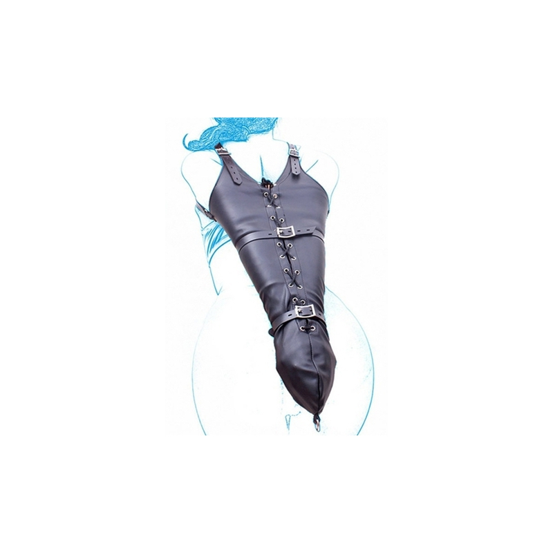 camisole strict leather fastens