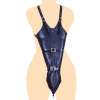 camisole strict leather zipper